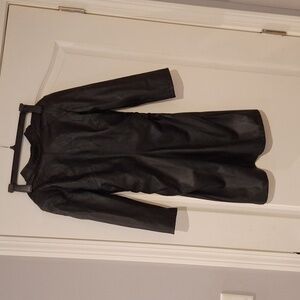 ZARA Vegan Leather Open Back Mini Dress